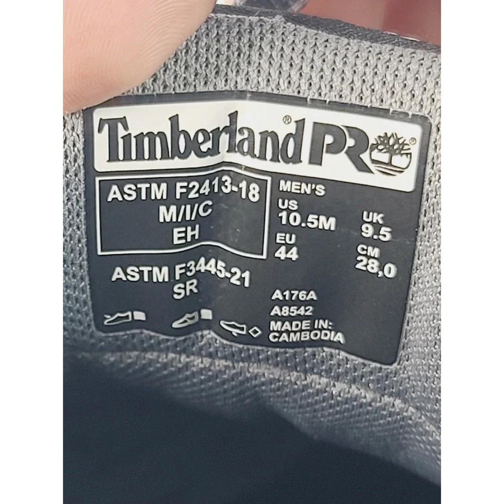 Timberland Pro Anti-Fatigue Athletic Running Shoes Men, Size‎ 10.5 Black/Gray